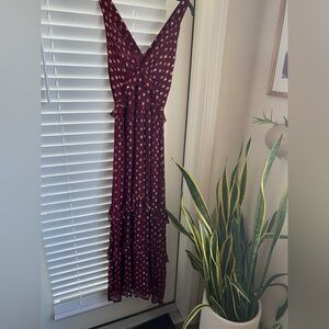 Altar'd State Burgundy Polka Dot Dress